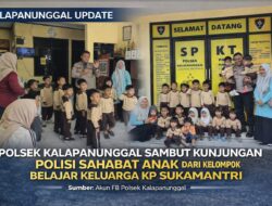 Polsek Kalapanunggal Terima Kunjungan “Polisi Sahabat Anak”, Kelompok Belajar Keluarga KP Sukamantri Antusias
