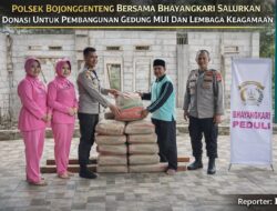 Polsek Bojonggenteng Bersama Bhayangkari Salurkan Donasi untuk Pembangunan Gedung MUI Dan Lembaga Keagamaan