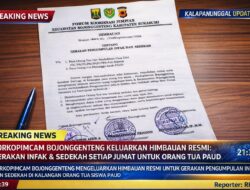 Forkopimcam Bojonggenteng Keluarkan Himbauan Resmi: Gerakan Infak Dan Sedekah Setiap Jumat Untuk Orang Tua PAUD
