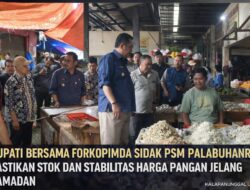 Bupati Bersama FORKOPIMDA Sidak PSM PALABUHANRATU, Pastikan STOK Dan Stabilitas Harga Pangan Jelang Ramadhan
