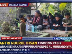 SANTRI NUURUL IHSAN CIGOONG PASIR ZIARAH Ke Makam Pimpinan PONPES Al-Munfardiyyah Jelang Ramadhan 1447 H