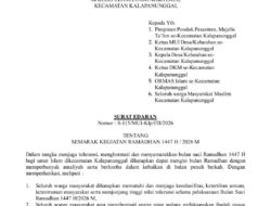 MUI Kalapanunggal Terbitkan Surat Edaran Semarak Ramadhan 1447 H, Ajak Warga Jaga Ketertiban Dan Perbanyak Amal Ibadah