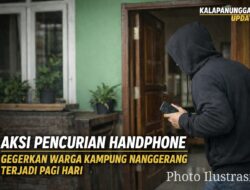 Aksi Pencurian Handphone Gegerkan Warga Kampung Nanggerang Kalapanunggal, Terjadi Pagi Hari