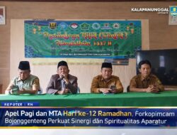 Apel Pagi dan MTA Hari ke-12 Ramadhan, Forkopimcam Bojonggenteng Perkuat Sinergi Dan Spiritualitas Aparatur