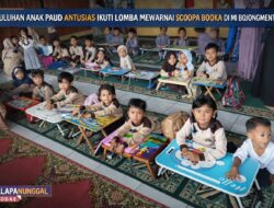 Puluhan Anak PAUD Antusias Ikuti Lomba Mewarnai Scoopa Booka Di MI Bojongmenteng