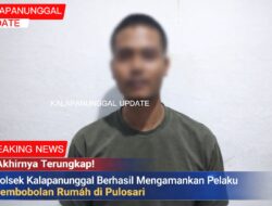 Akhirnya Terungkap! Polsek Kalapanunggal Berhasil Mengamankan Pelaku Pembobolan Rumah Di Pulosari