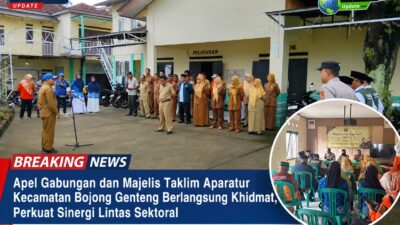 Apel Gabungan Dan Majelis Taklim Aparatur Kecamatan Bojong Genteng Berlangsung Khidmat, Perkuat Sinergi Lintas Sektoral
