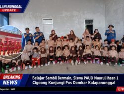 Belajar Sambil Bermain, Siswa PAUD Nuurul Ihsan 1 Cigoong Kunjungi Pos Damkar Kalapanunggal
