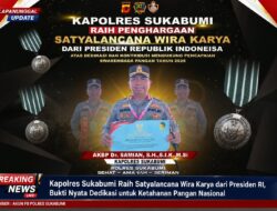 Kapolres Sukabumi Raih Satyalancana Wira Karya Dari Presiden RI, Bukti Nyata Dedikasi Untuk Ketahanan Pangan Nasional