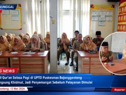 Hotmil Qur’an Selasa Pagi Di UPTD Puskesmas Bojonggenteng Berlangsung Khidmat, Jadi Penyemangat Sebelum Pelayanan Dimulai