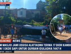DKM Masjid Jami Ussisa Alattaqwa Terima 17 Ekor Kambing Dan 1 Ekor Sapi Untuk Qurban Iduladha 1447 H