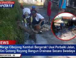 Warga Cibojong Pulosari Kembali Bergerak! Usai Perbaiki Jalan, Kini Gotong Royong Bangun Drainase Secara Swadaya