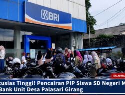 Antusias Tinggi! Pencairan PIP Siswa SD Negeri Membludak Di BRI Unit Desa Palasari Girang
