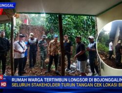 Rumah Warga Tertimbun Longsor di Bojonggaling, Seluruh Stakeholder Turun Tangan Cek Lokasi Bencana