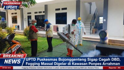 UPTD Puskesmas Bojonggenteng Sigap Cegah DBD, Fogging Massal Digelar Di Kawasan Ponpes Arrahman