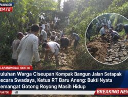 Puluhan Warga Ciseupan Kompak Bangun Jalan Setapak Secara Swadaya, Ketua RT Baru Aneng: Bukti Nyata Semangat Gotong Royong Masih Hidupp