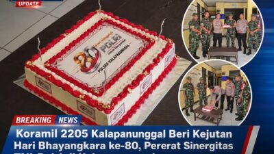 Koramil 2205 Kalapanunggal Beri Kejutan Hari Bhayangkara ke-80, Pererat Sinergitas TNI-Polri Di Kalapanunggal
