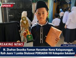 M. Zhafran Desnika Fannan Harumkan Nama Kalapanunggal, Raih Juara 1 Lomba Shalawat PORSADIN VIII Kabupaten Sukabumi