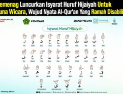 Kemenag Luncurkan Isyarat Huruf Hijaiyah Untuk Tuna Wicara, Wujud Nyata Al-Qur’an Yang Ramah Disabilitas