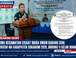 KKMA Kecamatan Cisaat Juara Umum Cabang Seni PORSENI MA Kabupaten Sukabumi 2026, Borong 11 Gelar Juara I