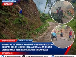 Warga RT 19 RW 007 Kampung Ciseupan Pulosari Kompak Gelar Jumsih, Dua Akses Jalan Utama Dibersihkan Demi Kenyamanan Lingkungan