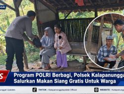 Program POLRI Berbagi, Polsek Kalapanunggal Salurkan Makan Siang Gratis Untuk Warga