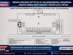 Denah Upacara HUT RI Ke-81 Kalapanunggal Disiapkan, Panitia Imbau Masyarakat Tertib Lalu Lintas