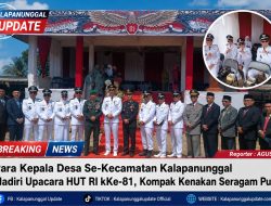 Para Kepala Desa Se-Kecamatan Kalapanunggal Hadiri Upacara HUT RI ke-81, Kompak Kenakan Seragam Putih
