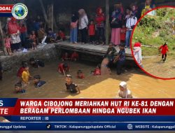 Warga Cibojong Meriahkan HUT RI Ke-81 dengan Beragam Perlombaan Hingga Ngubek Ikan