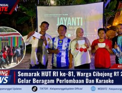 Semarak HUT RI Ke-81, Warga Cibojong RT 26 RW 09 Gelar Beragam Perlombaan Dan Karaoke