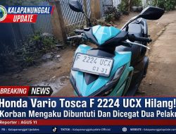Honda Vario Tosca F 2224 UCX Hilang! Korban Mengaku Dibuntuti Dan Dicegat Dua Pelaku
