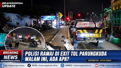 Polisi Ramai Di Exit Tol Parungkuda Malam Ini, Ada Apa?