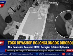 Toko DIYASHOP Bojonglongok Dibobol! Aksi Pencurian Terekam CCTV, Kerugian Ditaksir Rp3 Juta