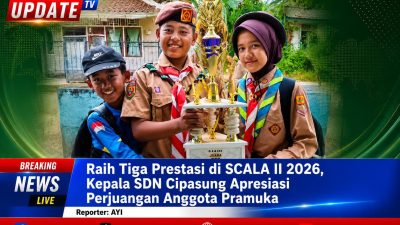 Raih Tiga Prestasi Di SCALA II 2026, Kepala SDN Cipasung Apresiasi Perjuangan Anggota Pramuka