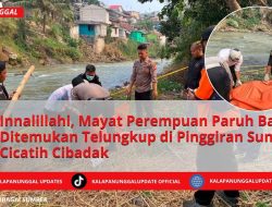 Innalillahi, Mayat Perempuan Paruh Baya Ditemukan Telungkup Di Pinggiran Sungai Cicatih Cibadak