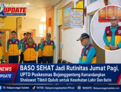BASO SEHAT Jadi Rutinitas Jumat Pagi, UPTD Puskesmas Bojonggenteng Kumandangkan Sholawat Tibbil Qulub Untuk Kesehatan Lahir Dan Batin