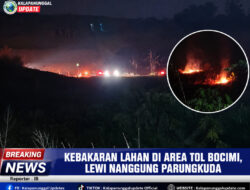 Kebakaran Lahan Di Area TOL BOCIMI, Lewi Nanggung Parungkuda