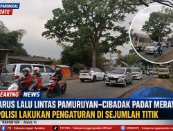 Arus Lalu Lintas Pamuruyan–Cibadak Padat Merayap, Polisi Lakukan Pengaturan Di Sejumlah Titik