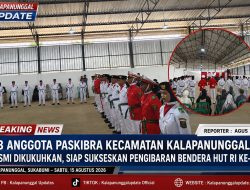 43 Anggota Paskibra Kecamatan Kalapanunggal Resmi Dikukuhkan, Siap Sukseskan Pengibaran Bendera HUT RI ke-81