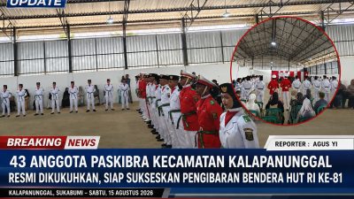 43 Anggota Paskibra Kecamatan Kalapanunggal Resmi Dikukuhkan, Siap Sukseskan Pengibaran Bendera HUT RI ke-81