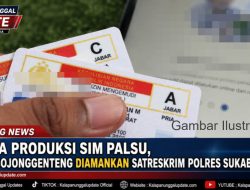 Diduga Produksi SIM Palsu, Pria di Bojonggenteng Diamankan Satreskrim Polres Sukabumi