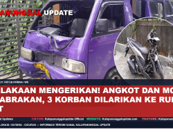 Kecelakaan Mengerikan! Angkot Dan Motor Bertabrakan, 3 Korban Dilarikan Ke Rumah Sakit