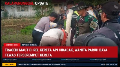Tragedi Maut Di Rel Kereta Api Cibadak, Wanita Paruh Baya Tewas Terserempet Kereta