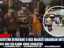 Bojonggenteng Bergerak! 6 Box Masker Dibagikan Untuk Antisipasi Abu Vulkanik Anak Krakatau