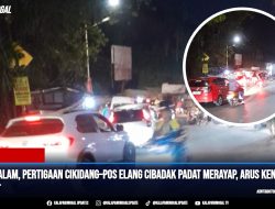 Minggu Malam, Pertigaan Cikidang–Pos Elang Cibadak Padat Merayap, Arus Kendaraan Melambat