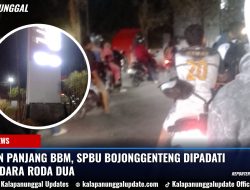 Antrian Panjang BBM, SPBU Bojonggenteng Dipadati Pengendara Roda Dua