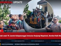 GEMOY! Anak-anak TK Jasmin Kalapanunggal Antusias Kunjungi Mapolsek, Berebut Naik Mobil Patroli