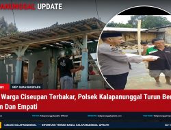 Rumah Warga Ciseupan Terbakar, Polsek Kalapanunggal Turun Berikan Bantuan Dan Empati