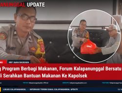 Dukung Program Berbagi Makanan, Forum Kalapanunggal Bersatu (FKB) Kembali Serahkan Bantuan Makanan Ke Kapolsek