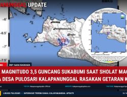 GEMPA Magnitudo 4,1 Guncang Sukabumi Saat Sholat Maghrib, Warga Desa Pulosari Kalapanunggal Rasakan Getaran Kuat